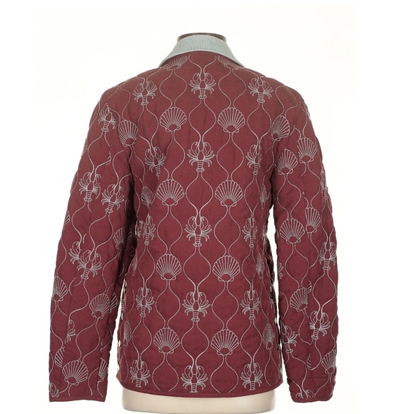 $318 XXS (BOXY FIT) Tombolo 'Clambake" Lobster Quilt Coat Jacket - Picture 2 of 4